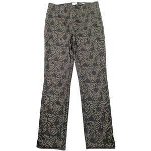 SEDUCTIVE SABRINA Black Print Stretch Ankle Pants - Women 40 US 10 Large